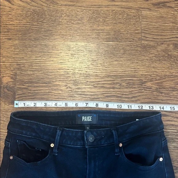 PAIGE Stella straight jean in black overdye size 29 - Picture 6 of 9